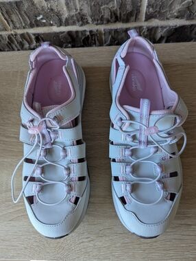Dansko Mia Women’s Size 38 Sport Sandal Shoes Gray Pink Vibram Bungee EU 38